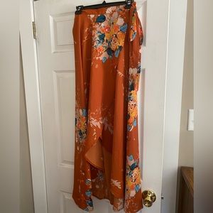 BOG Collective / Urban Outfitters Wrap Floral Hi-Low Skirt